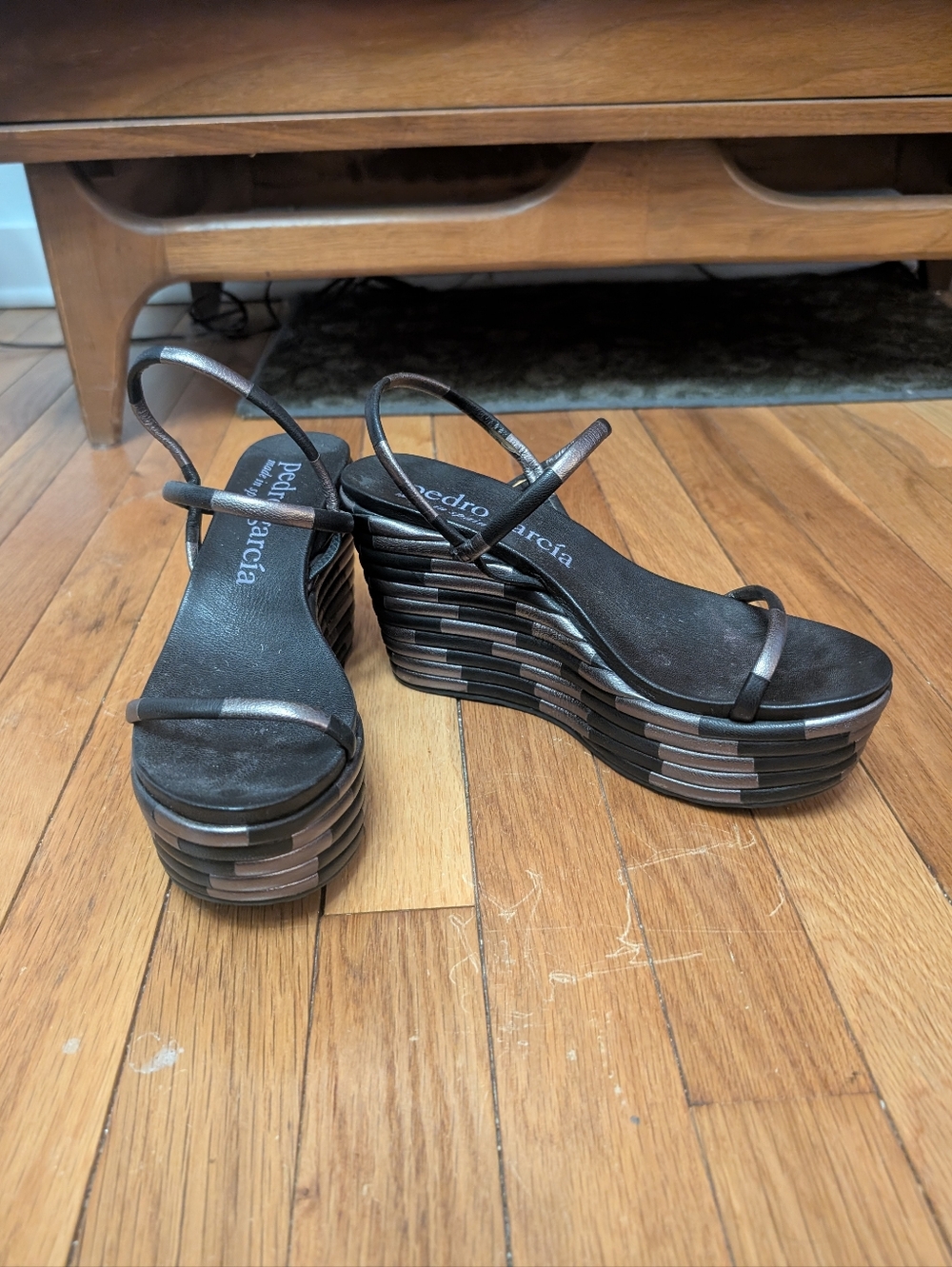 Pedro Garcia Strappy Wedge Sandals